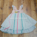 Striped Beach Party Wear Sleeveless kids Long Dress